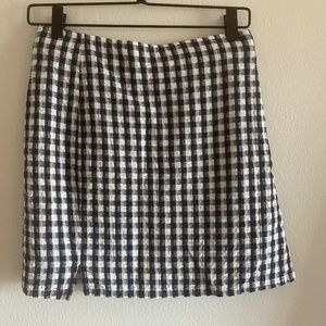 Gingham Mini Skirt